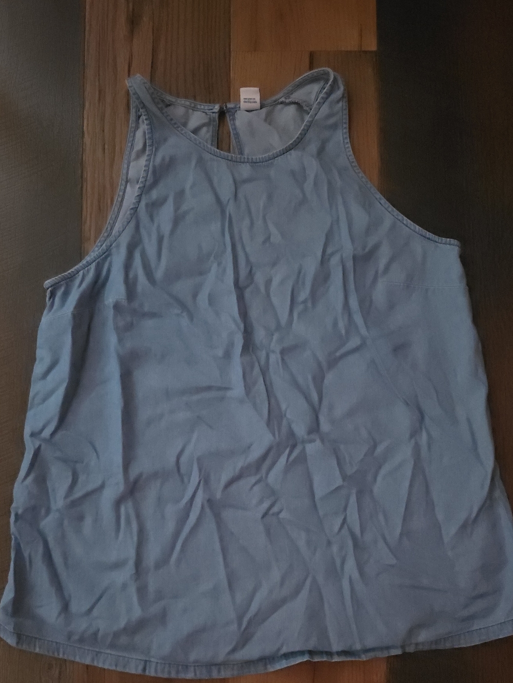 Light Blue Denim Sleeveless Women's Tank Top